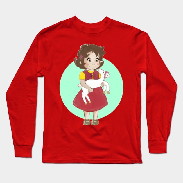 Heidi of the alps Long Sleeve T-Shirt by SpreadGlitters